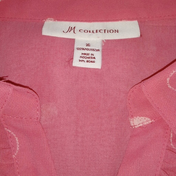 JM COLLECTION Blouse Size 16 & NWT Enamel Bracelet - Picture 4 of 7